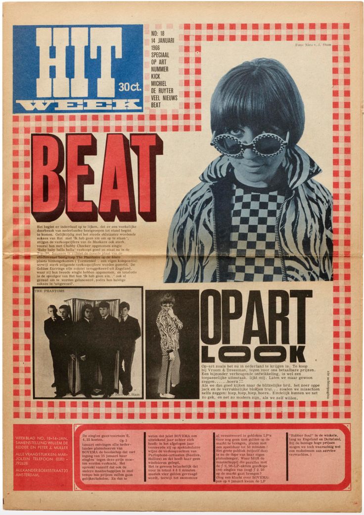 an advertisement for the hit magazine featuring a woman with glasses and checkered shirt on