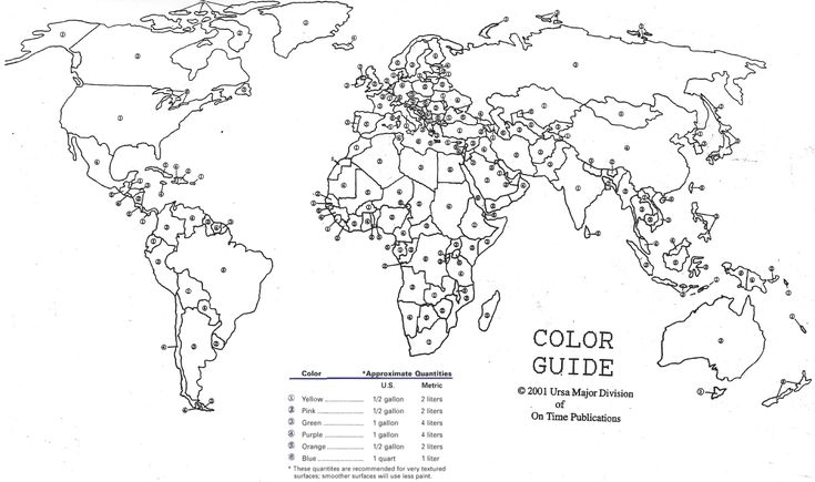 the world map is shown in black and white