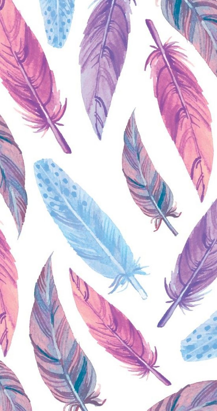 watercolor feathers on a white background