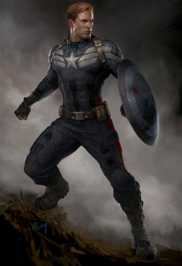 the captain is holding his shield in one hand and standing on top of a hill