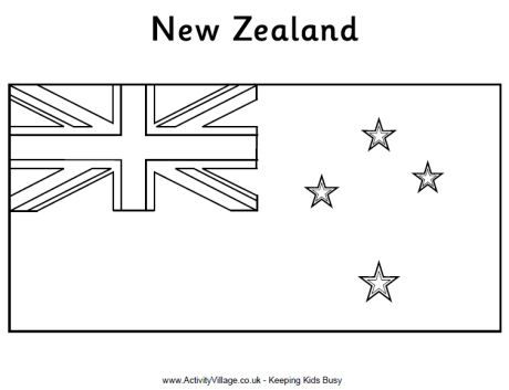 the flag of new zealand coloring page