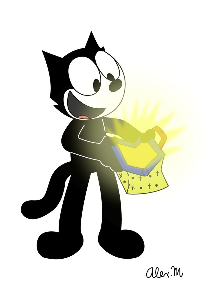 a black and white cat holding a box with yellow light coming out of it's eyes