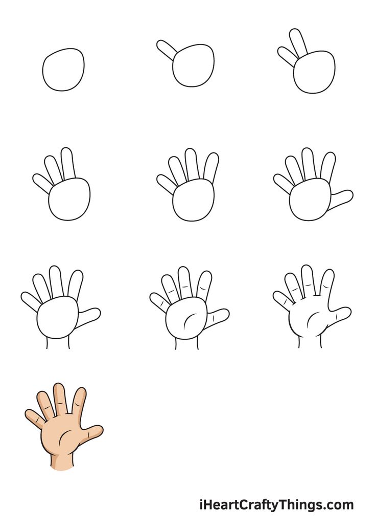 hand gestures for children to learn how to draw