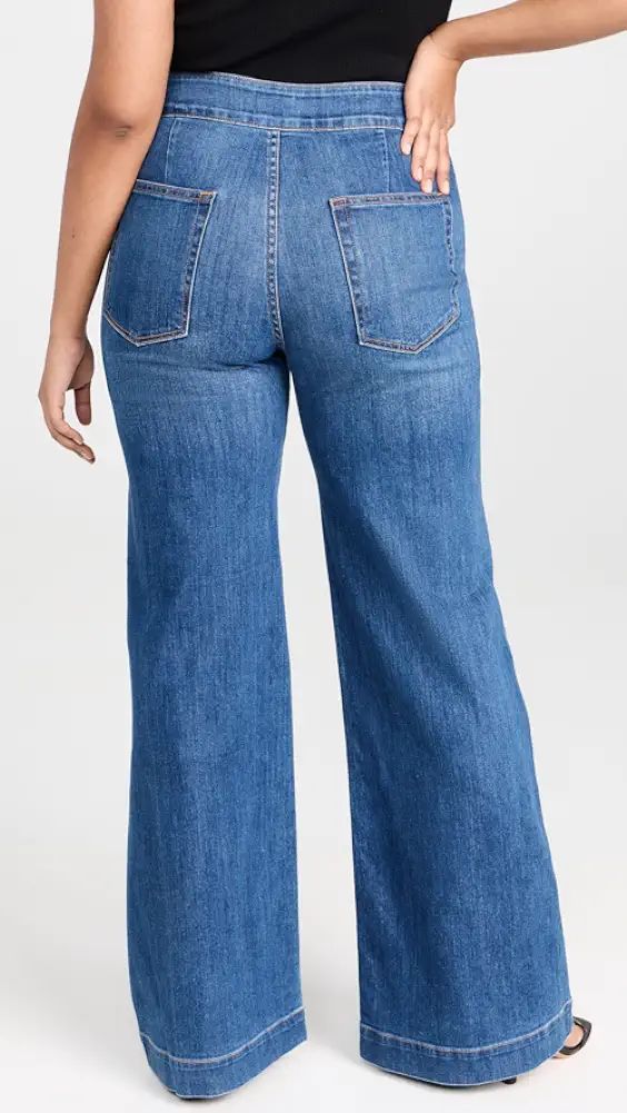 ASKK NY Brighton Wide Leg Jeans | Shopbop Dark Wash Mid-rise Flare Jeans With Zipper, Mid-rise Dark Wash Flare Jeans With Zipper Closure, Mid-rise Dark Wash Flare Jeans With Zipper, Mid-rise Jeans With Zipper Closure For Fall, Denim Blue Bottoms With Zipper Closure For Fall, Denim Blue Bottoms With Zipper For Fall, Medium Wash High-rise Jeans With Zipper, Denim Blue Mid-rise Jeans With Zipper Closure, High Rise Medium Wash Jeans With Zipper Closure