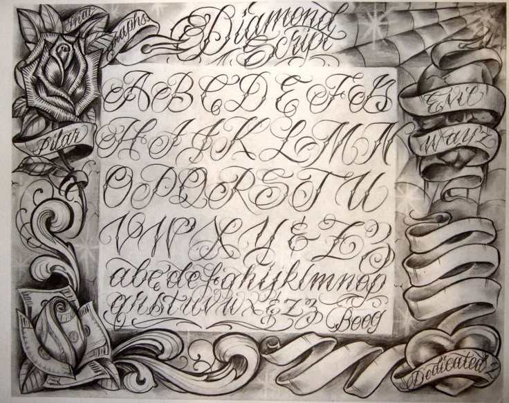 a drawing of some type of writing on paper