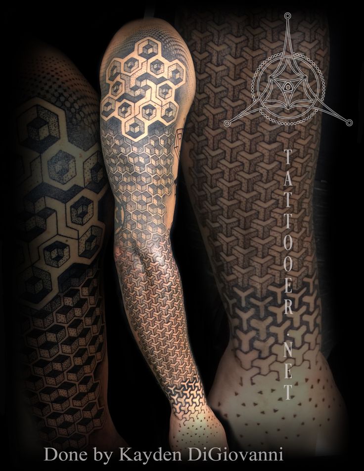 two tattoos on both arms and legs