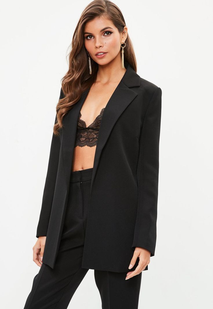 Missguided - Black Boyfriend Blazer - $60.00 Black Boyfriend, Formal Wear Women, Boyfriend Blazer, Neutral Outfit, Fashion Couple, Blazer Outfits, Women's Coats & Jackets, Women's Coats, Jackets Online