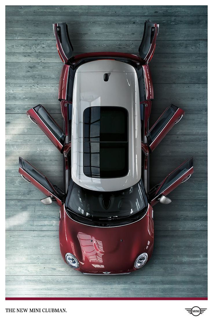 an overhead view of a red sports car