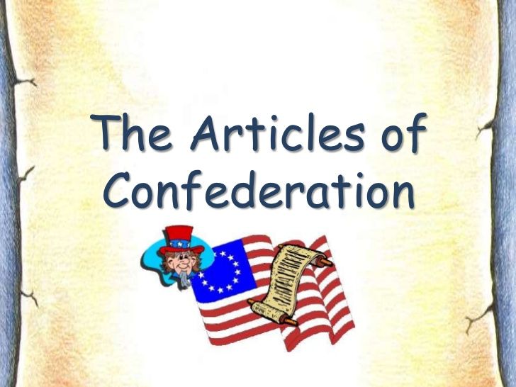 an image of the articles of confedation