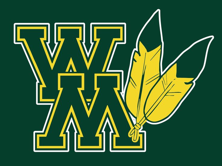 the wmu logo is shown on a green background with yellow feathers and letters that read wmu