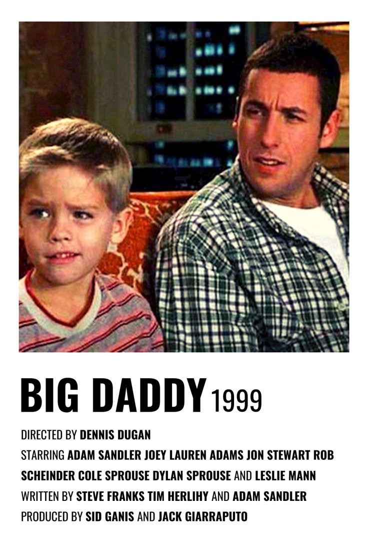 an ad for the movie big daddy with two young boys sitting next to each other