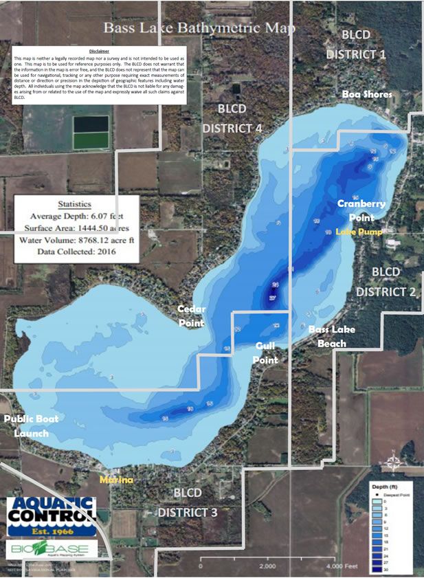 Lake Maps :: Bass Lake Conservancy District | Lake map, Bass lake, Lake