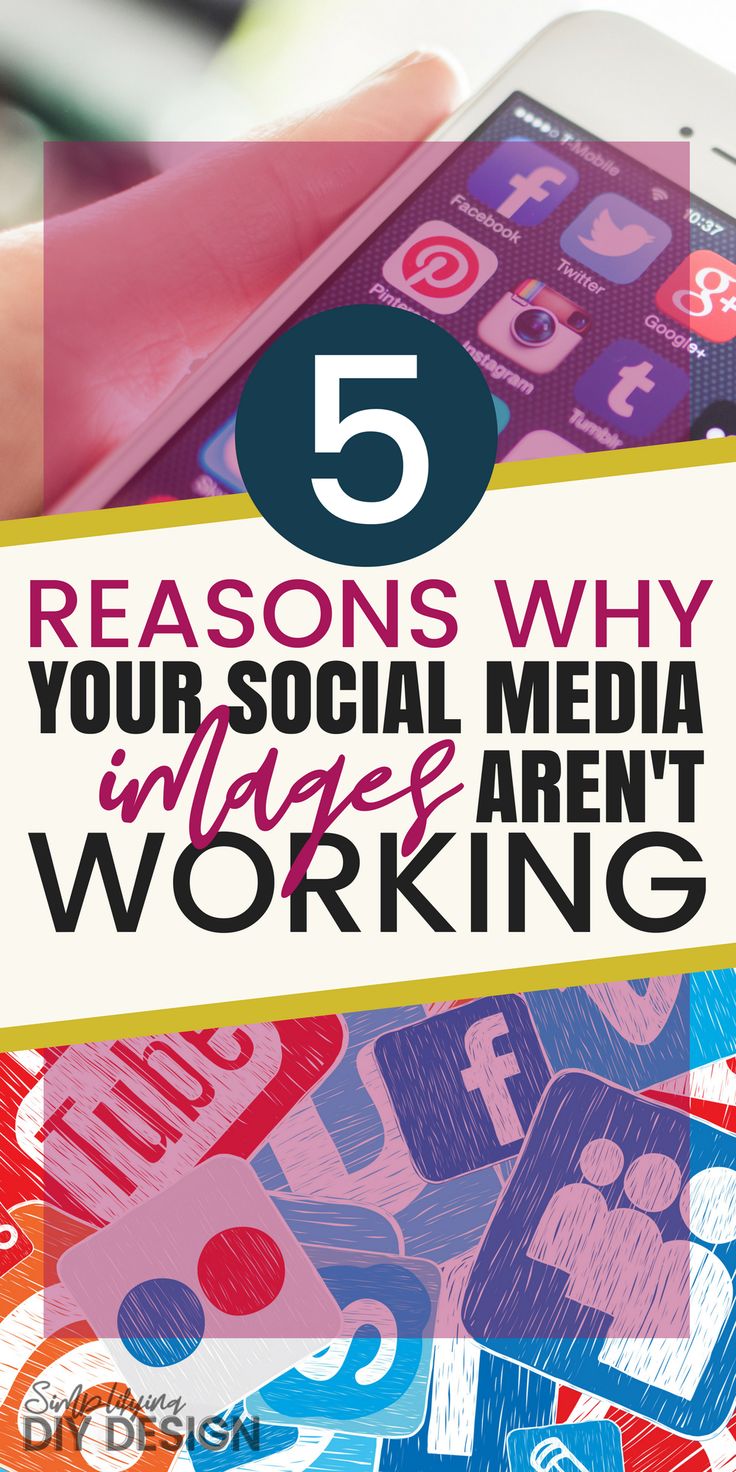 someone holding a phone with the text 5 reasons why your social media is aren't working