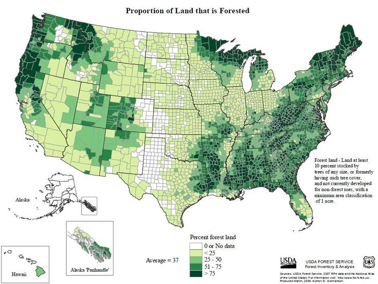 the united states is shown in green and has an area map that shows land cover