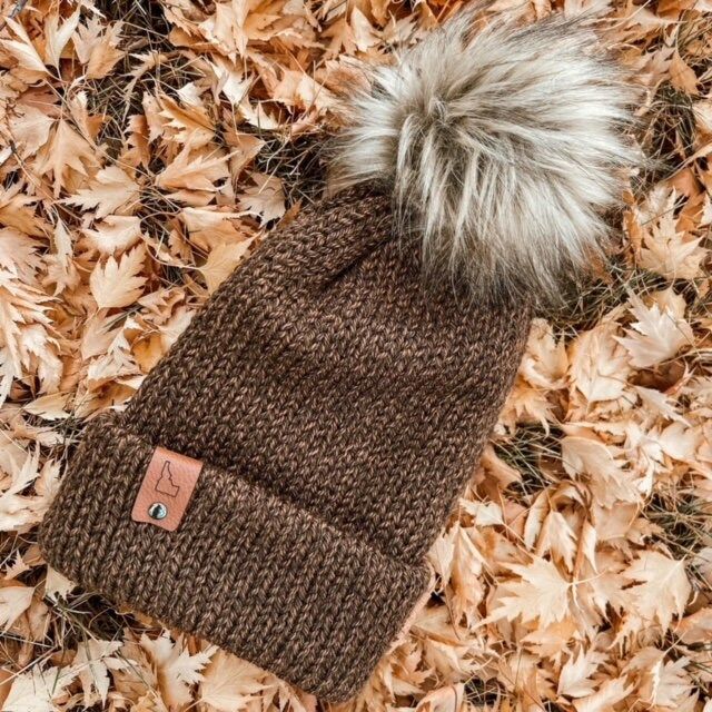 Wonderful knitted winter hats.  Perfect adult hat for warmth, comfort, and style.  This hat makes a practical and unique gift.  Complete with a leather tag and a pom pom.  Choose your favorite color and tag. Cozy Brown Crochet Hat With Soft Knit, Knitted Winter Hats, Leather Tag, Hat Making, Favorite Color, Knitted Hats, Caps Hats, Springs, Accessories Hats