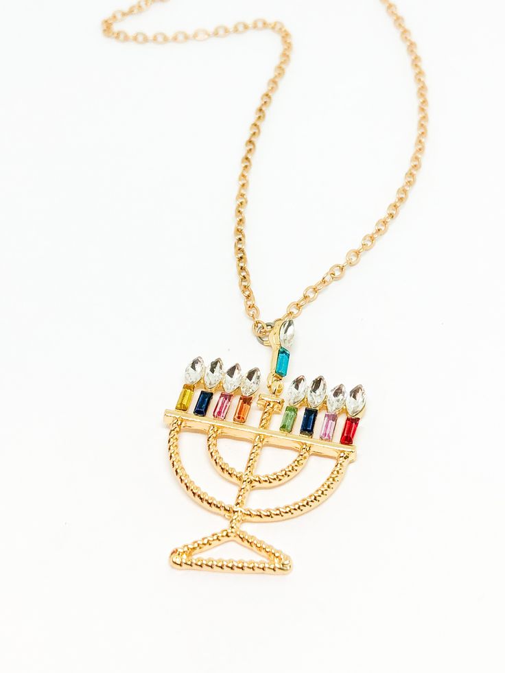 Made in Portland, Oregon. I’ll be honest I was always jealous of all the cute Christmas jewelry out there, so like any good entrepreneur I made my own Hanukkah line! Enjoy, share and have some fun this holiday season! MEASUREMENTS + MATERIALS - Length comes in 18, 20 or 22 inches and is adjustable another 2 - Menorah is about 1.8 inches wide - Sparkly rhinestones and enamel to help you celebrate the season - Gold plated chain for sensitive skin (hypoallergenic) - Other designs available! WHAT PE Happy Dance, Menorah, Christmas Jewelry, Be Honest, Cute Christmas, Have Some Fun, Gold Plated Chains, Portland Oregon, Some Fun