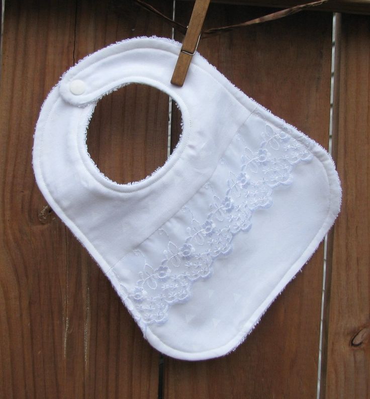 White Bib with Lace Accent for Baby Girl by LittleBitBibs on Etsy Different Textures, Lace Ruffle, Cool Baby Stuff, Handmade Baby, Baby Bibs, Bibs, Lace, Trending Outfits