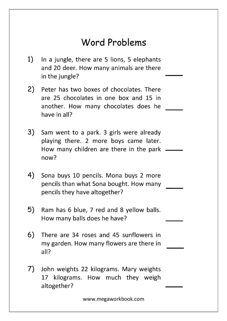 Algebra 1 Word Problems Worksheet | MegaWorkbook