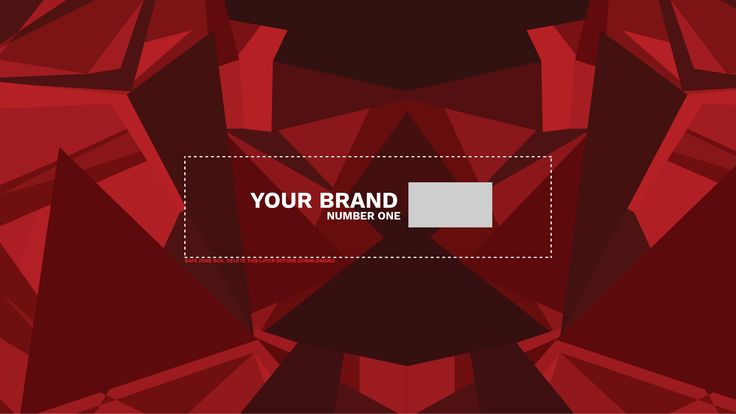 an abstract red background with the words your brand number one