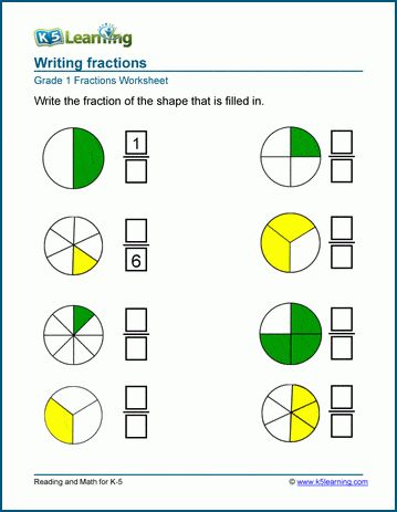 fractions worksheets - Google Search | Fractions worksheets, 1st grade ...