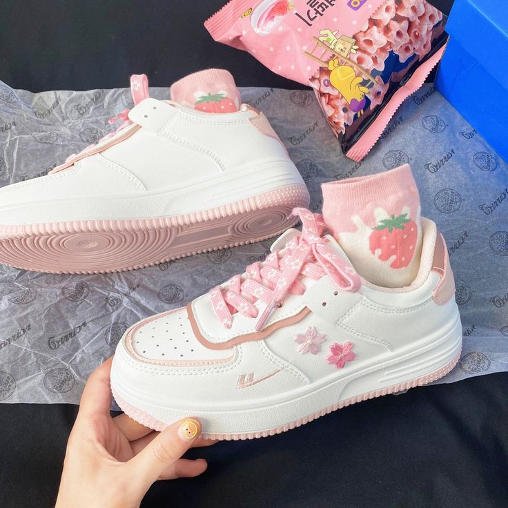 Fashion Sakura Shoes/Sneakers PN4909 ●Size:please see the picture. ●Material: pu ●About Shipping: We attach great importance to the orders of each customer and parcel delivery. 1.Processing time: 2-3 business days. 2.Shipping time: 10-15 business days to US, please allow 3-4 weeks shipping to other country.(Shipping times can be affected by variable customs clearance times or public holidays.) Trendy Synthetic Skate Shoes With Flat Heel, Trendy Flat Heel Synthetic Skate Shoes, Synthetic Canvas Shoes With Round Toe And Laces, Synthetic Canvas Shoes With Laces And Round Toe, Synthetic Canvas Shoes With Laces, Synthetic Canvas Shoes With Flat Heel And Laces, Synthetic Flat Heel Canvas Shoes With Laces, Comfortable Flat Sneakers With Laces, Trendy Pink Lace-up Skate Shoes