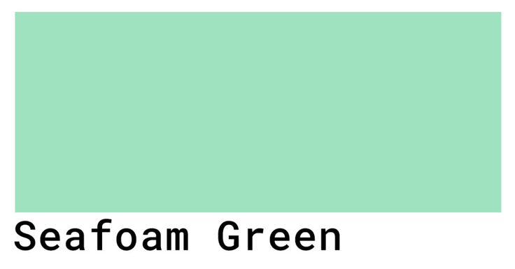 the seafoam green color is shown