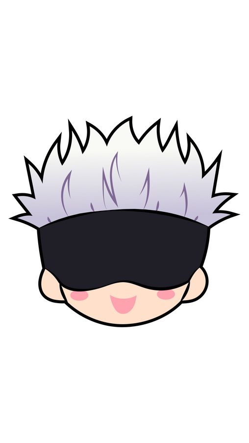 an anime character with purple hair wearing a blindfold and black eye patch on his face