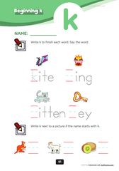 Kindergarten Level 1 Phonics Worksheets « KizPhonics | Phonics, Phonics ...