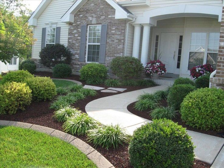 a house with landscaping in front of it