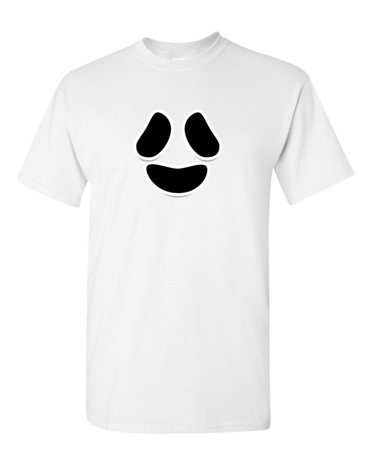 Novel Tees Canada Men's Ghost Face T-shirt Matching T Shirts, Ghost Face, Ghost Faces, All Holidays, Family Matching, Knit Collar, Rib Knit, Ghost, Graphic Tshirt