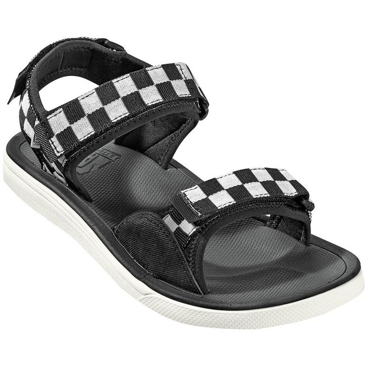 Vans - Ultrarange Tri-Lock Sandal - Men's - (checkerboard) Black/True White Mens Fashion 50s, Vans Ultrarange, Mens Sandals Casual, Stylish Mens Fashion, Mens Items, Mens Style Guide, Jackets Men Fashion, J Crew Men, Mens Boardshorts