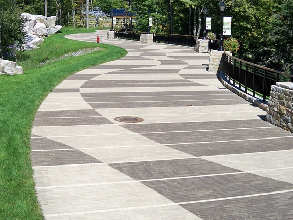 Pavement design, Landscape plaza, Landscape architecture