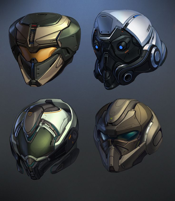 ArtStation - HELMETS, DIMA TCHI Helmet Concept Art, Scifi Helmet, Sci-fi Helmet, Helmet Drawing, Sci Fi Armor, Futuristic Helmet, Helmet Concept, Helmet Armor, Armor Clothing