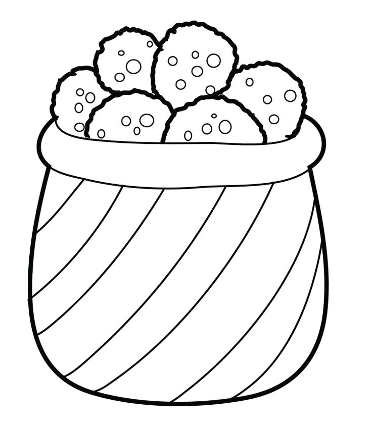 a basket full of strawberries coloring page