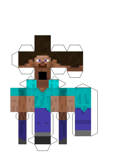 an image of a man with a cross on his chest in minecraft paper crafting