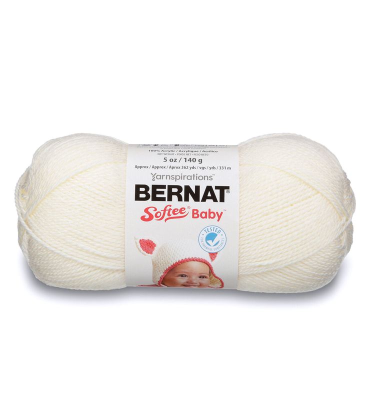 bernat super baby yarn in white