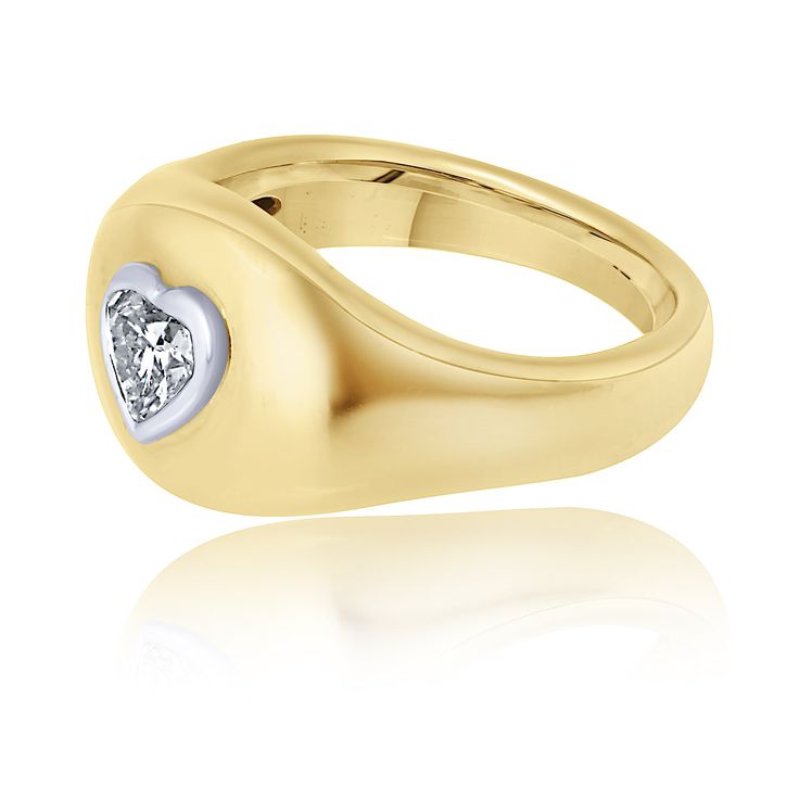 Celebrate love and elegance with our Solid 18k Yellow Gold Pinky Ring, featuring a stunning heart-shaped diamond. This exquisite piece is designed to capture the essence of romance, making it the perfect gift for Valentine's Day or any special occasion. Key Features: 18k Yellow Gold: Crafted from solid 18k yellow gold, this ring radiates warmth and luxury, offering a timeless appeal that complements any style. Heart-Shaped Diamond: The ring showcases a beautiful 0.30-carat heart-shaped diamond, F color, VS1 clarity, bezel set to enhance its brilliance and ensure a secure, comfortable fit. Romantic Design: The heart-shaped diamond symbolizes love and affection, making this ring an ideal choice for expressing your feelings to a loved one. Perfect for Gifting: Whether you're celebrating Valen Classic Heart Ring For Valentine's Day, Luxury Single Diamond Heart Cut Ring, Anniversary Rings With Single Diamond For Valentine's Day, Formal Heart Cut Ring With Single Diamond, Luxury Heart Shaped Diamond Ring For Formal Occasions, Luxury Heart Cut Brilliant Ring, Luxury Heart Cut Single Diamond Ring, Classic Heart Ring With Single Diamond, Elegant Diamond White Heart Ring With Single Diamond