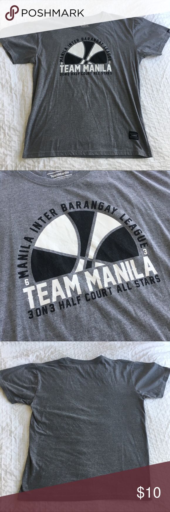 Men’s Team Manila T-Shirt 🇵🇭 Men’s Team Manila t-shirt. never worn and purchased without tags. Size XL but more like M in US standards. Pinoy pride 🇵🇭  If you bundle with any of the other men’s shirts, will give you a discount! Team Manila Shirts Tees - Short Sleeve T Shirt Men, Shirt Men, Manila, All Star, Tee Shirts, Man Shop, Tags, Mens Tshirts, Fashion Design