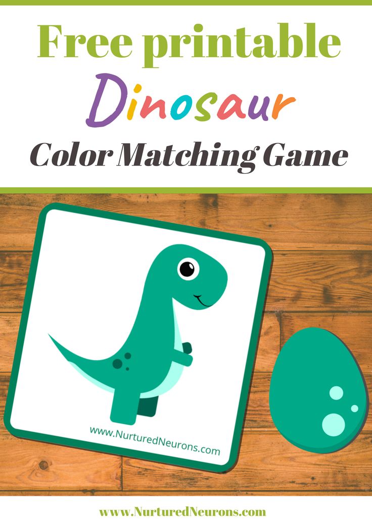 Dinosaur Color Matching Game (Amazing Preschool Printable) - Nurtured ...