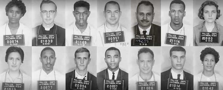 nine mug shots of men and women in black and white