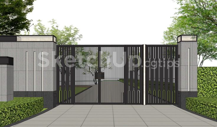 11044. Téléchargement gratuit de modèles de portes Sketchup | Gate ...