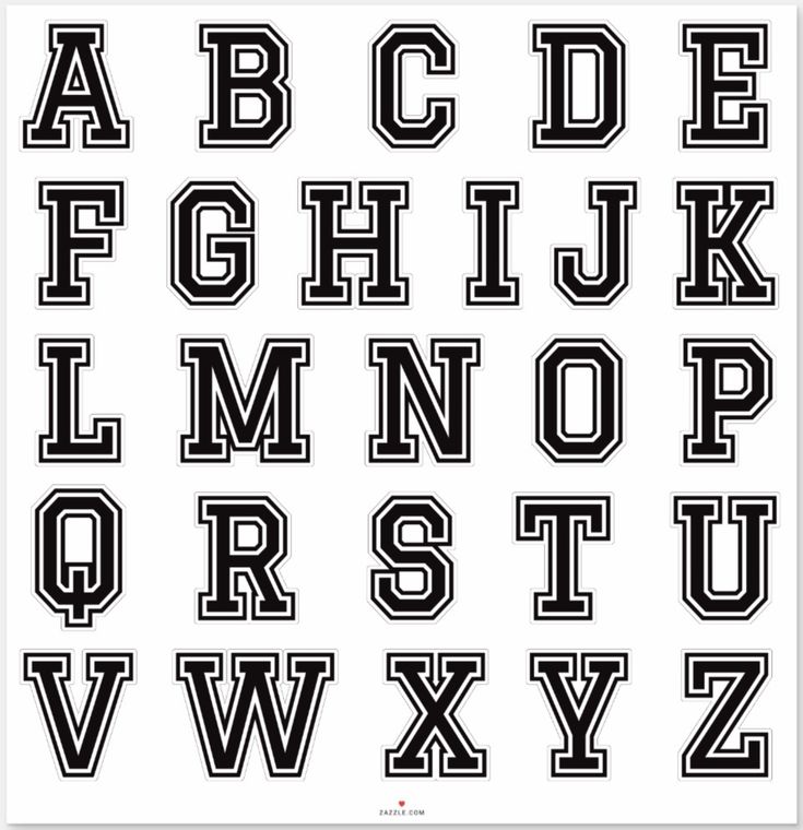 black and white alphabets with the letter's lowercase, uppercase, and lowercase letters