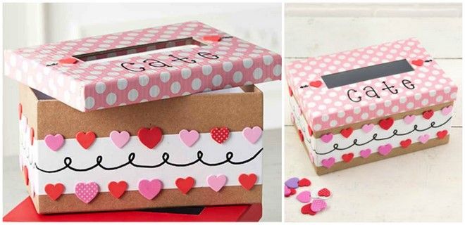 cute shoebox idea for her valentines day boxes hearts decoration ...