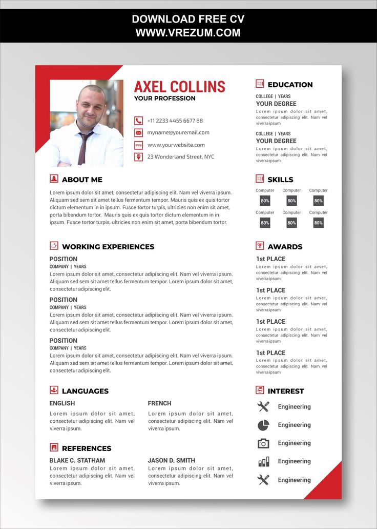 (EDITABLE) - FREE CV Templates For Big 4 | Cv template free, Cv ...