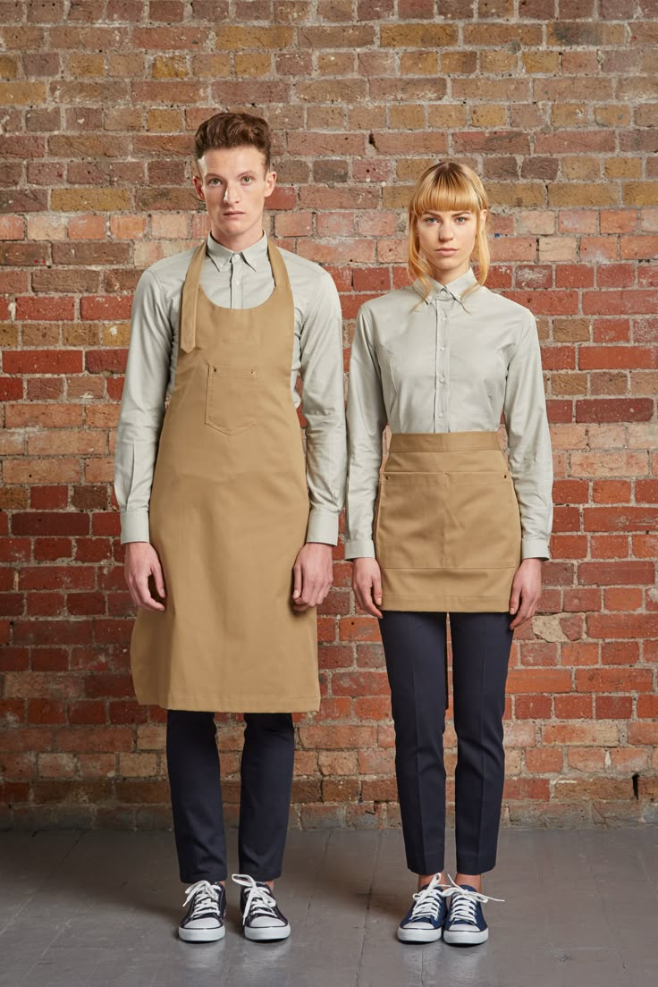 Farmhouse Waiting Staff                                                                                                                                                                                 More Server Uniforms, Barista Uniform, Bar Uniform, Barista Outfits, Shop Uniform, Restaurant Uniform, Cafe Uniform, Waitress Uniform, Waiter Uniform