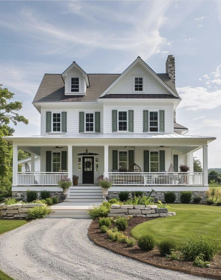 a large white house with lots of windows