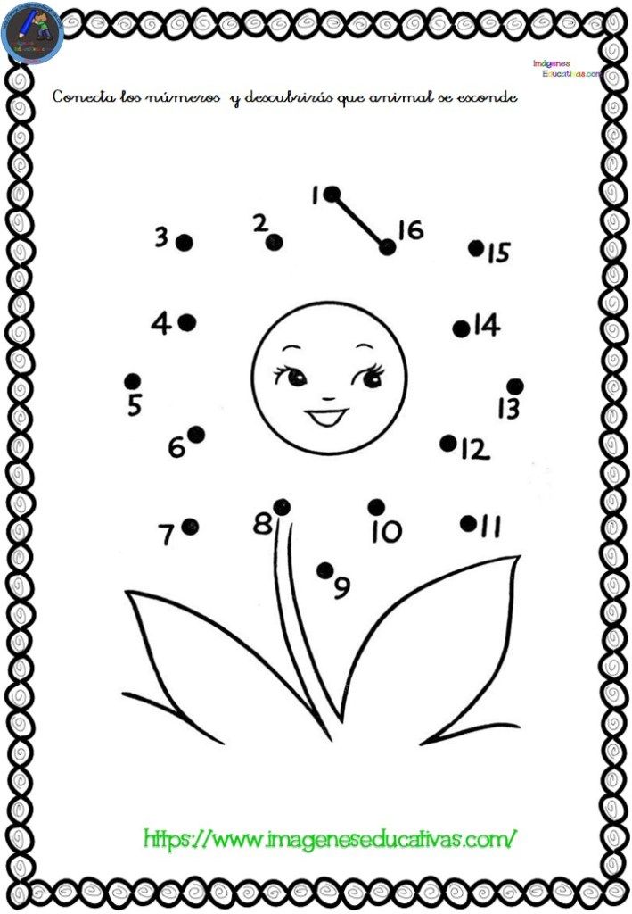 an activity sheet for numbers 1 to 10 with the sun and leaves on it,