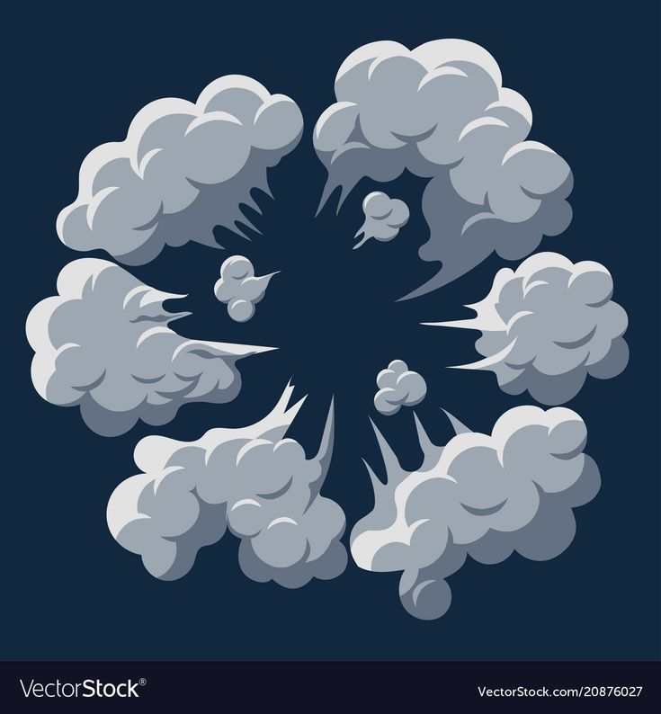 an explosion with clouds in the sky