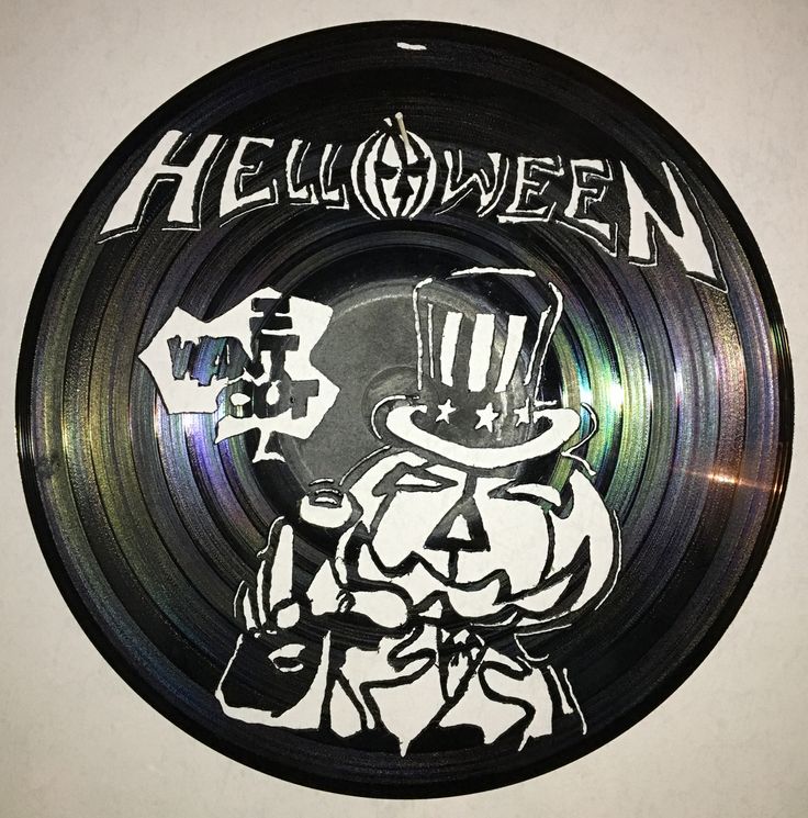 a vinyl record with the words halloween on it