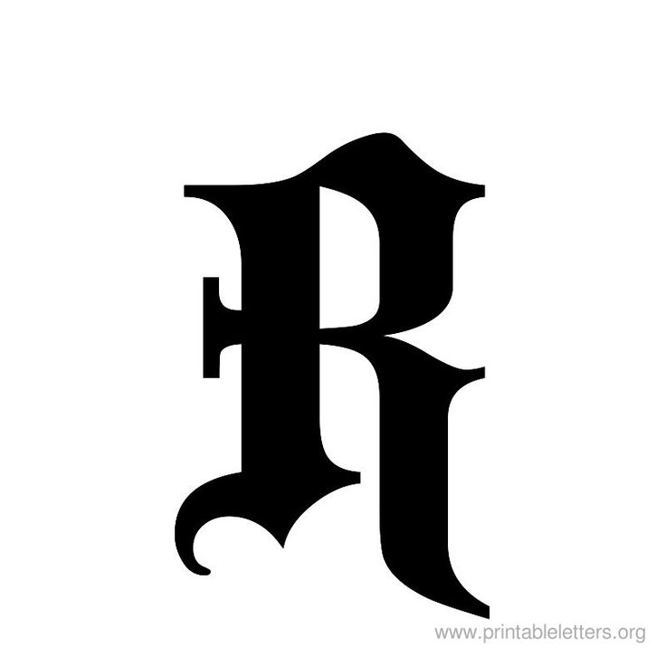 the letter r is made up of black letters